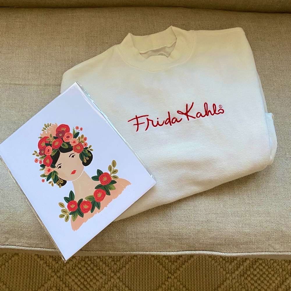 (Bundle) Frida Kahlo Sweatshirt and Frame Wall Art